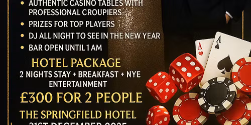 New Years Eve Casino Royale themed party at The Springfield Hotel