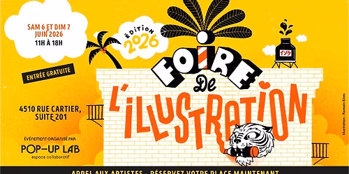 Foire de l'illustration de Montr\u00e9al - 6 et 7 juin 2026
