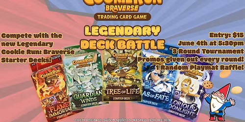 CookieRun: Braverse Legendary Deck Battle at Gnome Games Appleton North!