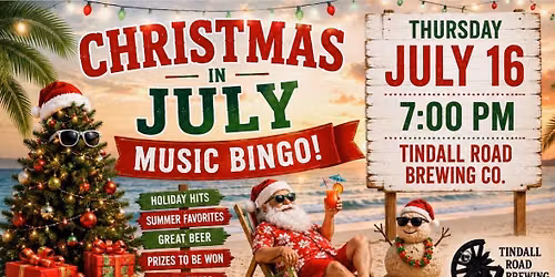 Xmas in July Music Bingo
