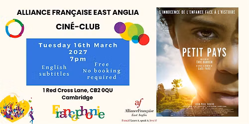Cin\u00e9-club in Cambridge - Petit Pays (Small Country: An African Childhood)