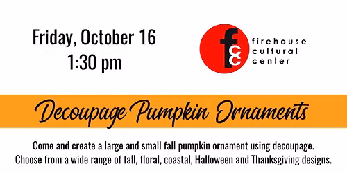 Decoupage Pumpkin Ornaments Class
