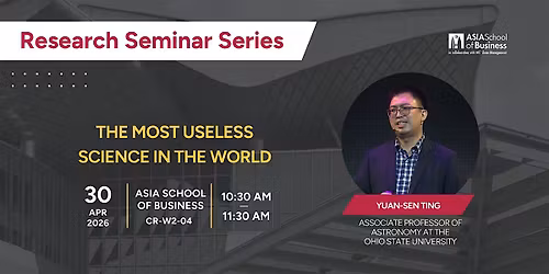 Research Seminar Series: Prof. Yuan-Sen Ting