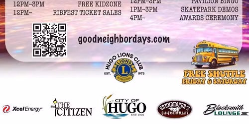 Good Neighbor Days Doubles Tournament w\/Hugo Area, Central, & North Metro Cornhole 