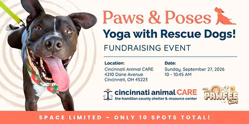 Paws & Poses: Yoga with Rescue Dogs at Cincinnati Animal CARE!