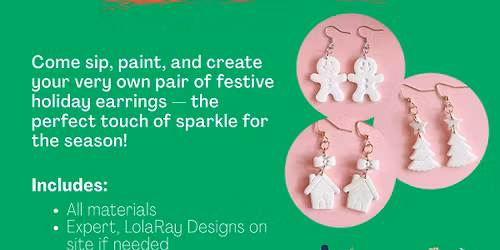 Holiday Earring Paint & Sip