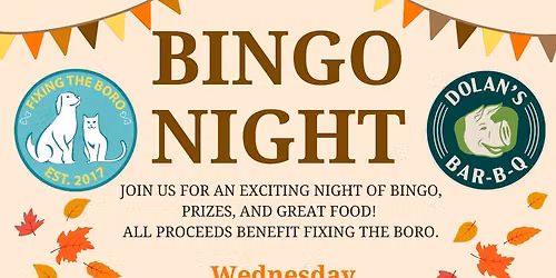 November Bingo at Dolans BBQ