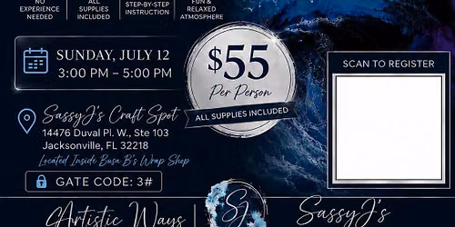 Ocean Wave Pour, July 12th, SassyJ's Craft Spot
