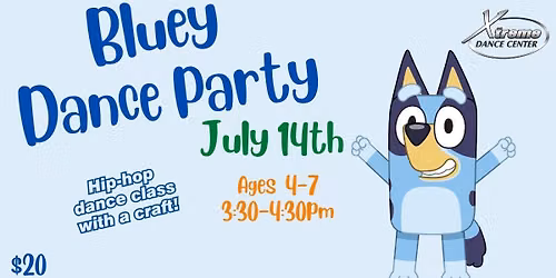 Bluey Dance Party Pop-Up Dance Class Ages 4-7