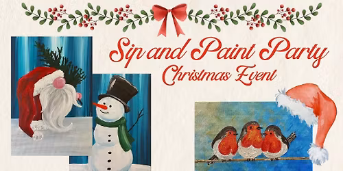 Festive Sip and Paint Event