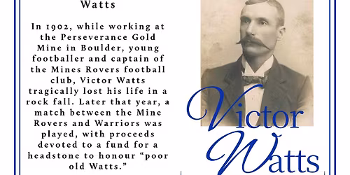 Unveiling of the Headstone of Victor Watts