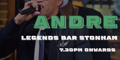 Andre At Legends Bar Stonham Barns Park 