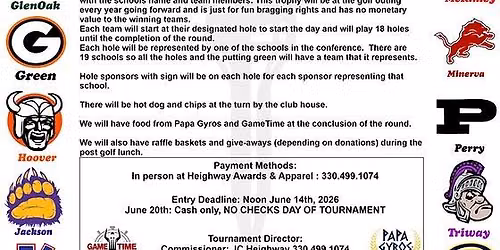 2nd Annual SCHSBC Golf Fundraiser