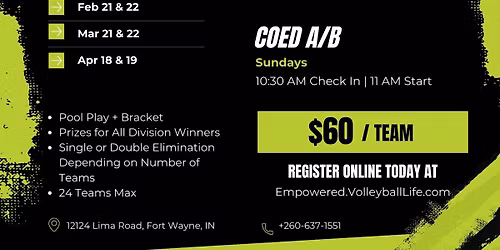 Empowered AA\/B Men's and Women's Tourney - January 17, 2026