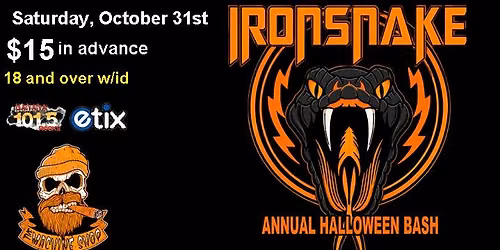 IRONSNAKE HALLOWEEN BASH at The Machine Shop