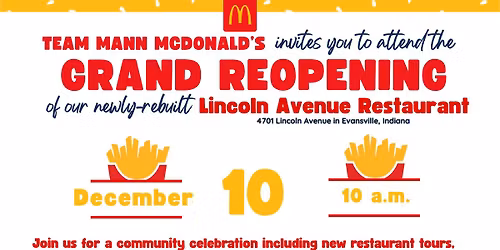 Lincoln Avenue McDonald's Grand Reopening Celebration