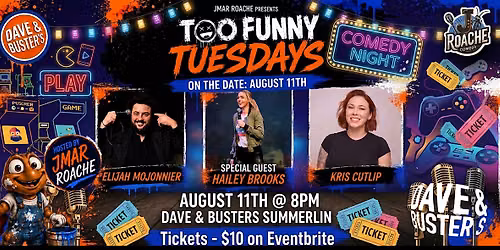 Too Funny Tuesdays: Live Stand -Up Comedy at Dave & Busters (Only $10)