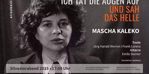 "Ich tat die Augen auf und sah das Helle" Musikalische Lesung zu Silvester