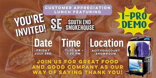 ACityDiscount Customer Appreciation Lunch + Live I-Pro Demo!