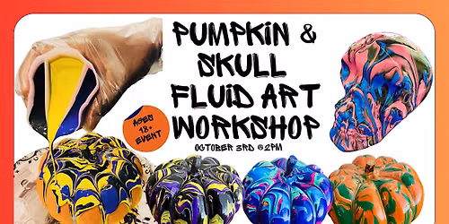 Halloween Pumpkin & Skull Fluid Art Workshop