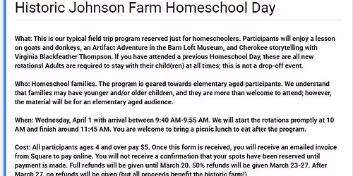 Spring Homeschool Day