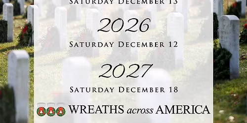 Wreaths Across America Wreath Ceremony and Wreath Placement