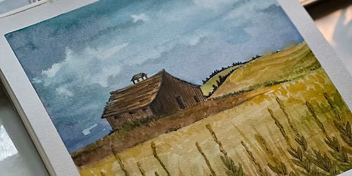 Watercolor Wednesday- Stormy Fields