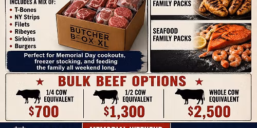OWENSBORO \ud83e\udd69 STEAK SALE \ud83c\udf57 MEMORIAL FRIDAY \ud83e\udd69