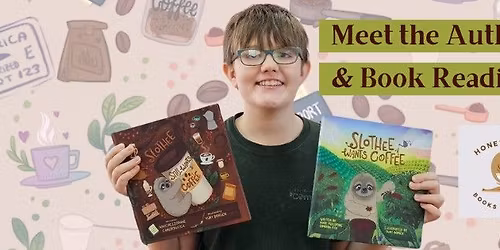 Slothee Wants Coffee Author Book Reading Event