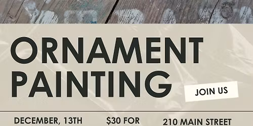 12\/13\/25 - Pottery Ornament Acrylic Paint Workshop - Dallas, Ga