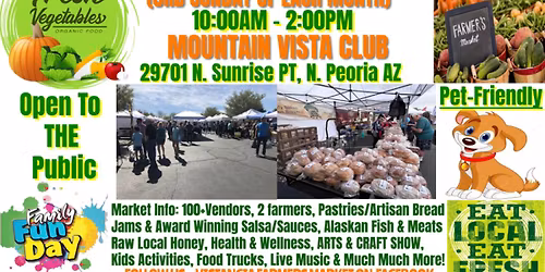 North Peoria Community Farmers Market\/Artisan Craft Show\/Foodie Festival(Open to The Public)