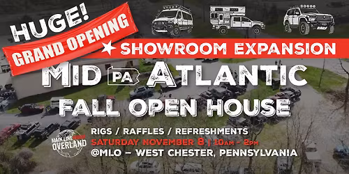 Main Line Overland Mid-Atlantic Fall Open House - Showroom Expansion Grand Opening 2025