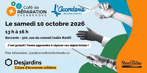 \ud83d\udee0\ufe0f Caf\u00e9 de r\u00e9paration de Sherbrooke \u2013 Sercovie (Saint-Jean-Baptiste)