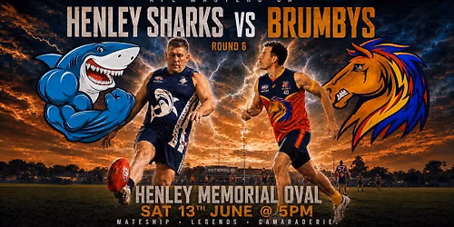Round 6 Henley Sharks vs West Brumbys AFL Masters