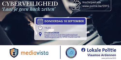 Infoavond CYBERVEILIGHEID | PZ Vlaamse Ardennen @ Oudenaarde