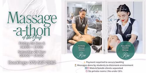 \ud83d\udc86\u200d\u2640\ufe0f LAST MASSAGETHON OF THE YEAR!
