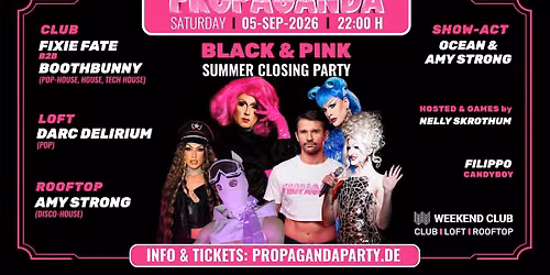 PROPAGANDA \u2022 BLACK & PINK \/\/ SUMMER CLOSING