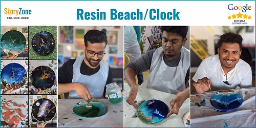 Resin Beach \/ Clock