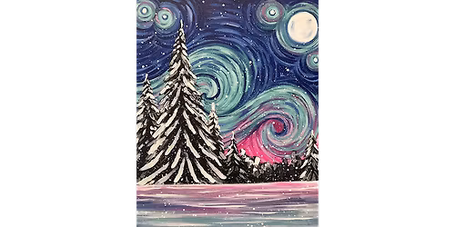 Starry Night in Winter - Paint and Sip in Boston | Classpop!\u2122