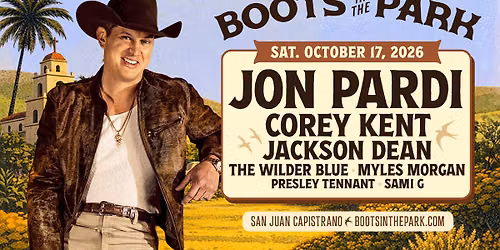 Boots In The Park Jon Pardi, Corey Kent, Jackson Dean & more in Orange County