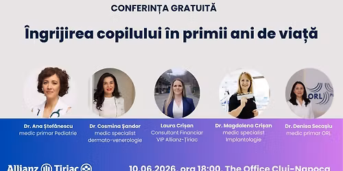 Conferin\u021ba gratuit\u0103 \u201e\u00cengrijirea copilului \u00een primii ani de via\u021b\u0103\u201d 