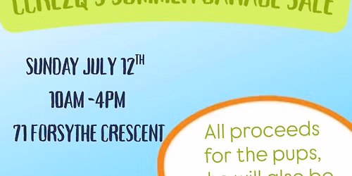 Garage Sale Fundraiser and BBQ - CC RezQs