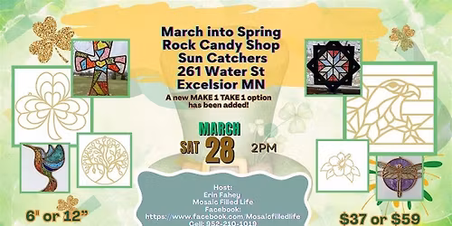 March into Spring Faux Stained Glass DIY Sun-Catchers: Rock Candy Shop