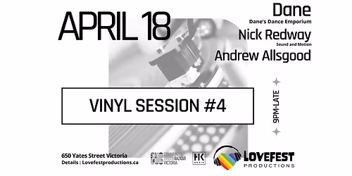 Vinyl sessions #4 w\/ DANE \/ Nick Redway \/ Andrew Allsgood
