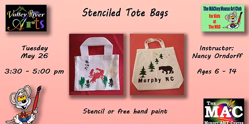 Stenciled Tote Bags