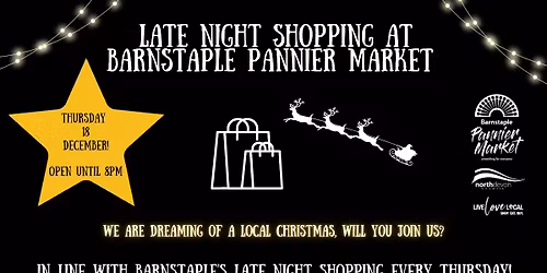Late night shopping at Barnstaple Pannier Market - Thursday 18 December 2025