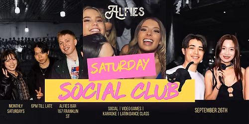 Saturday Night Social Club at Alfie's bar