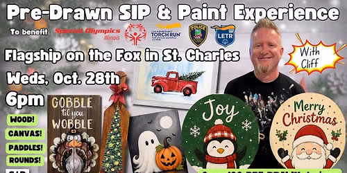 Pre-Drawn SIP & Paint Experience at Flagship on the Fox | 100+ Designs | Oct. 28th | 6pm
