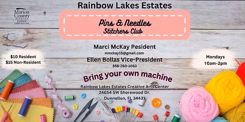 Rainbow Lakes Estates Pins & Needles Stitchers Club