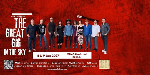 Great Gig in the Sky \u2013 8th & 9th Jan 2027